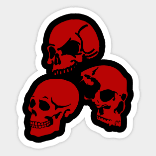 Red Skulls Sticker